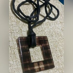 Karma Black and Brown Checkered Necklace